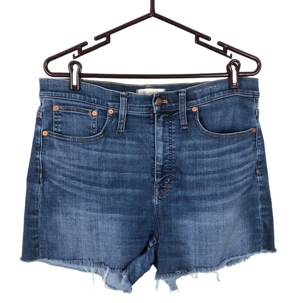 Madewell High Rise Denim Shorts Women's Size 31 Raw Hem
